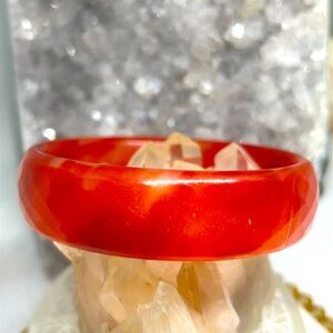 Natural Carnelian stone bangle